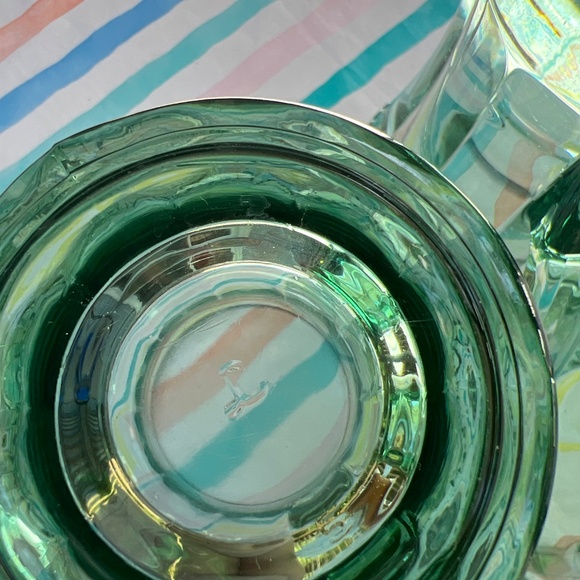 Vintage Libbey Coca Cola Green Glass Mug Set - Picture 9 of 11